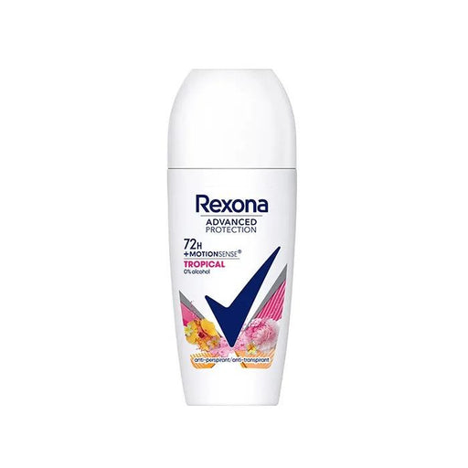 Desodorante roll-on antitranspirante tropical 72h Advanced Protection 50ml - Rexona - 1