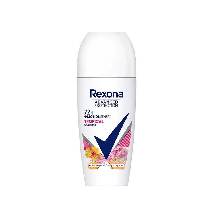 Desodorante roll-on antitranspirante tropical 72h Advanced Protection 50ml - Rexona - 1