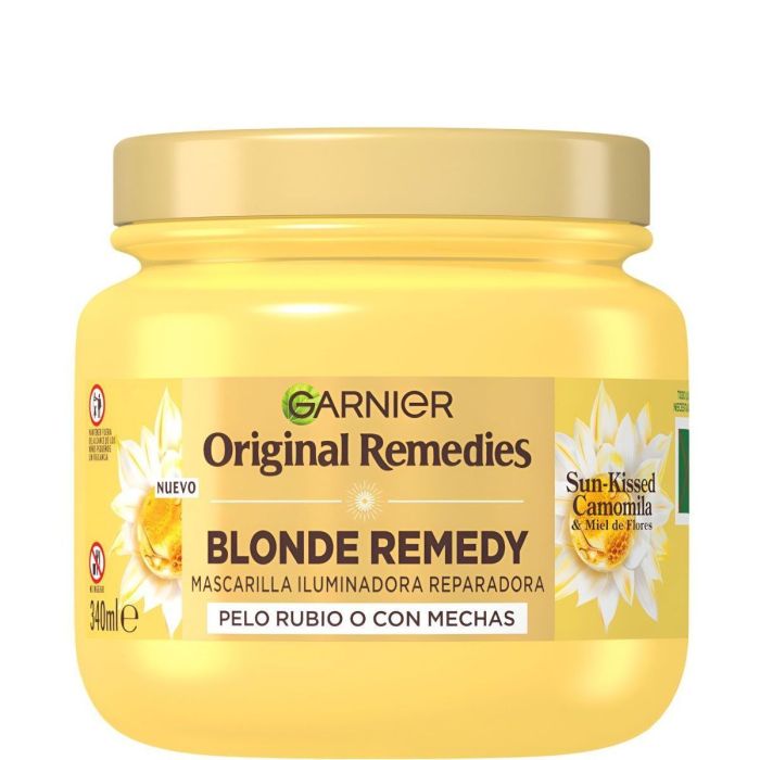 Original Remedies Máscara Reparadora Iluminadora Sun-kissed de Camomila para Cabelos Loiros 340 ml - Garnier - 1
