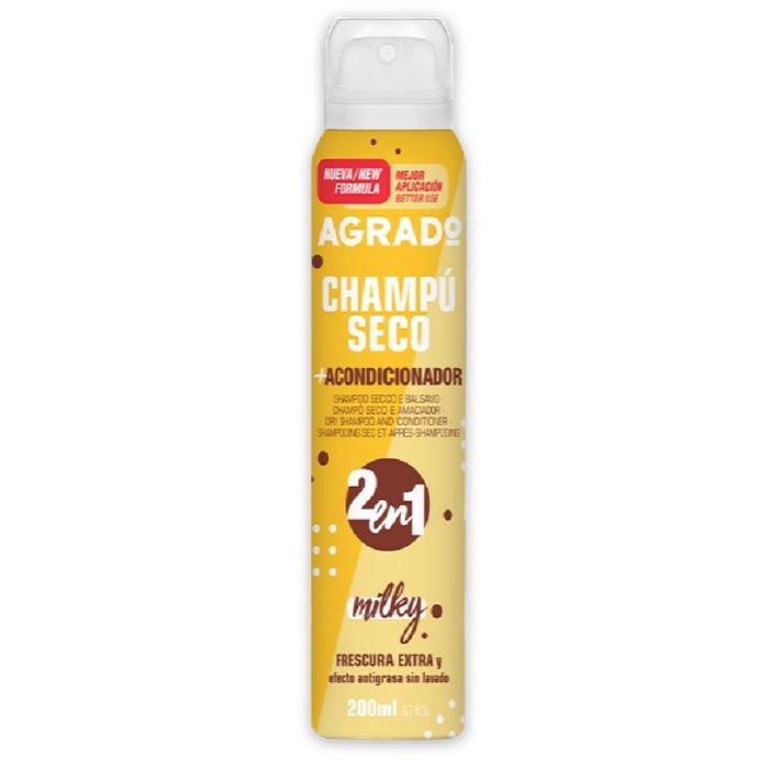 Shampoo Seco 2em1 Condicionador Spray Milky 200 ml - Agrado - 1