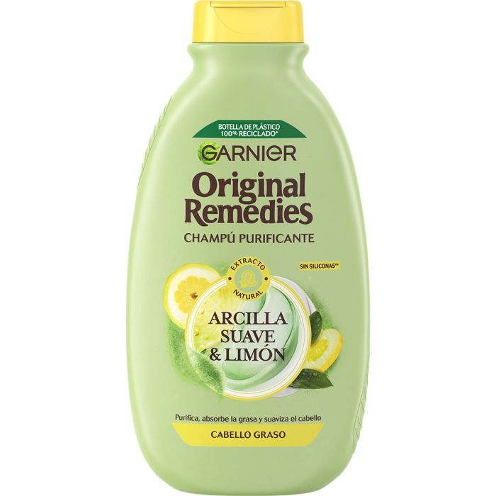 Shampoo de Argila e Limão para Cabelos Oleosos - Original Remedies 400ml - Garnier - 1