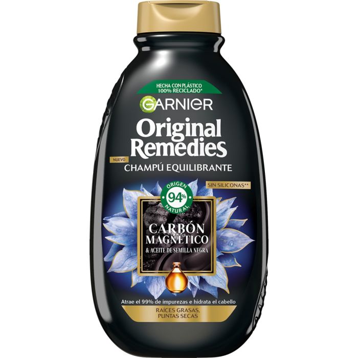 Shampoo Equilibrante de Carvão Magnético - Garnier : 400 ml - 1