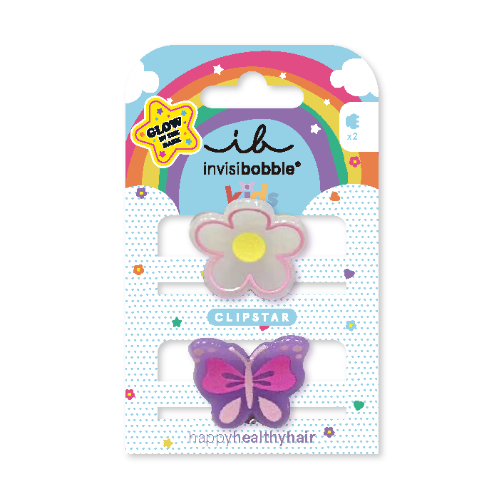 Invisibobble - Clipstar Glow Kids Happy Flower - Pack de 3 unidades - Invisibobble - 1