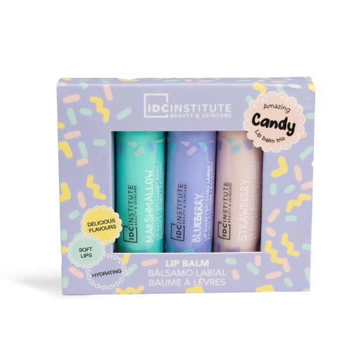 Idc Institute - Candy Lip Balm Trio - Nube de Azúcar, Fresa y Arándano - 30 g - Idc Institute - 1