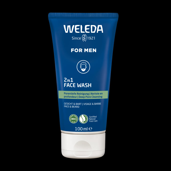 Gel de Limpeza 2 em 1 Rosto - Barba 100 ml - Weleda - 1