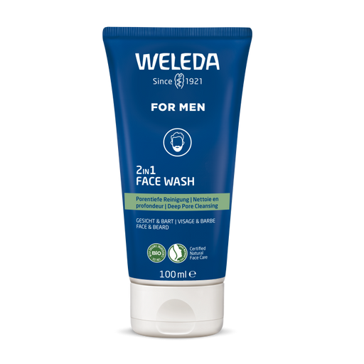 Gel de Limpeza 2 em 1 Rosto - Barba 100 ml - Weleda - 1
