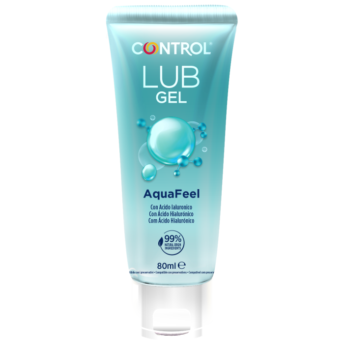 Gel Lubrificante Aquafeel com Ácido Hialurônico 80ml - Control - 1