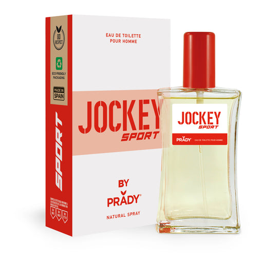 Colónia Jockey Sport Homme Vermelho e Branco 90 ml - Prady - 1