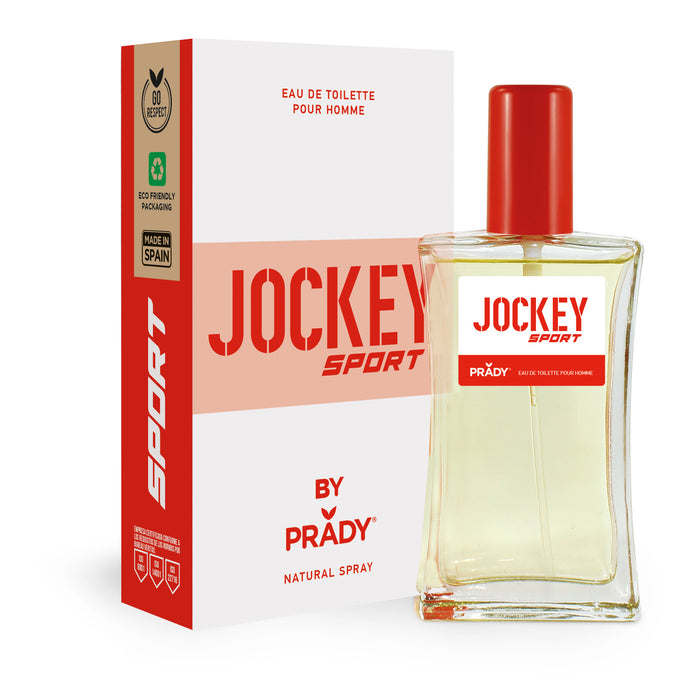 Colónia Jockey Sport Homme Vermelho e Branco 90 ml - Prady - 1