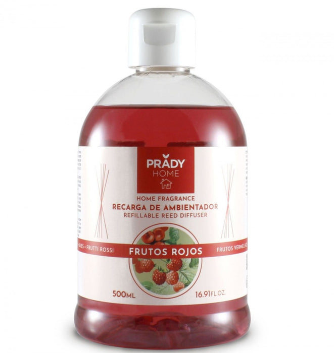 Recarga Mikado - Prady - 500 ml | Ambientador em formato econômico para difusores com hastes - Prady : Frutos Rojos - 1