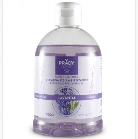 Recarga Mikado - Prady - 500 ml | Ambientador em formato econômico para difusores com hastes - Prady : Lavanda - 1