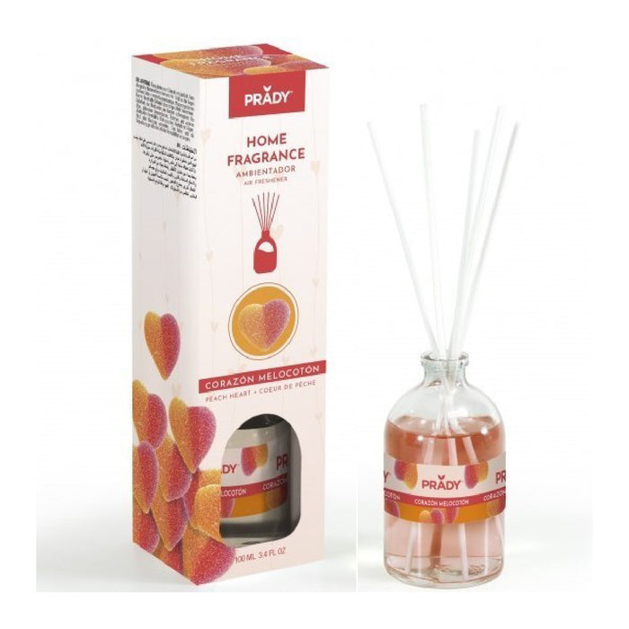 Difusor de ambiente Mikado 100ml - Prady : Corazón Melocotón - 1