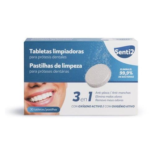 Pastilhas de Limpeza para Próteses Dentárias - 30 Unidades - Senti2 - Senti-2 - 1