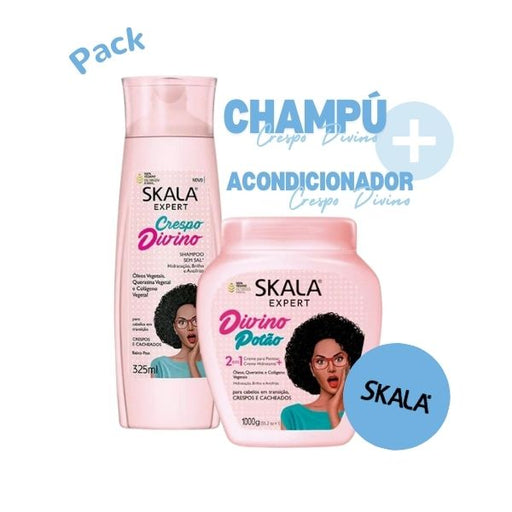 Pack Divino Potao: Champô + Condicionador Creme 1000ml - Skala - 1