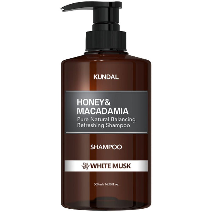 Honey & Macadamia Nature Shampoo - White Musk - 500 ml - Kundal - 1