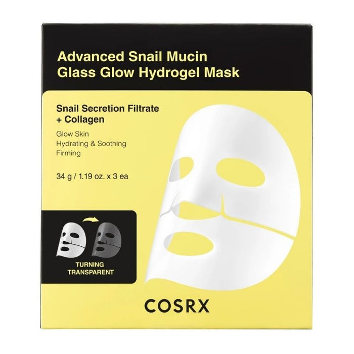 Advanced Snail Mucin Glass Glow Hydrogel Mask - 3 unidades - 34 g - Cosrx - 1