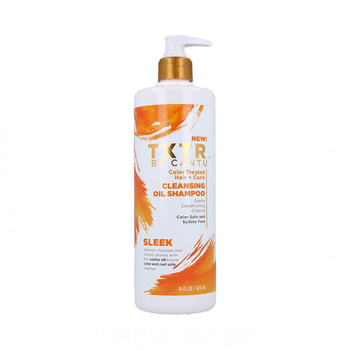 Shampoo de limpeza com óleo CANTU TXTR SLEEK - cabelos tingidos e cacheados -473ML - Cantu - 1