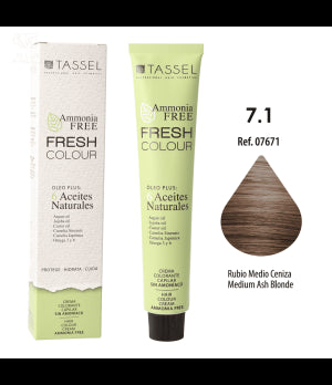 Tinta Fresh Colour sem Amônia 100ml - Tassel : 7.1 Rubio Medio Ceniza - 1