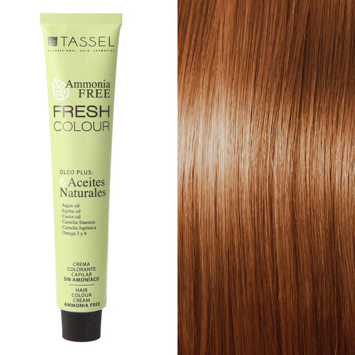 Tinta Fresh Colour sem Amônia 100ml - Tassel : 7.34 Rubio medio dorado cobre - 1