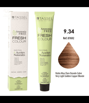 Tinta Fresh Colour sem Amônia 100ml - Tassel : 9.34 Rubio muy claro dorado cobre - 1