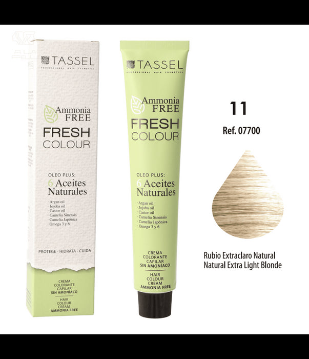 Tinta Fresh Colour sem Amônia 100ml - Tassel : 11 Rubio extraclaro natural - 1