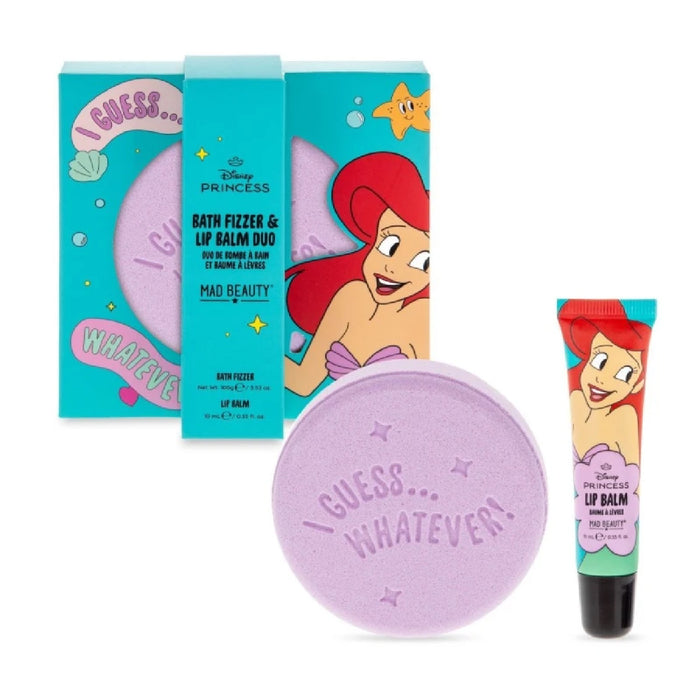 Conjunto de Bomba de Banho e Bálsamo Labial Princess Express Yourself - Mad Beauty : Ariel - 1
