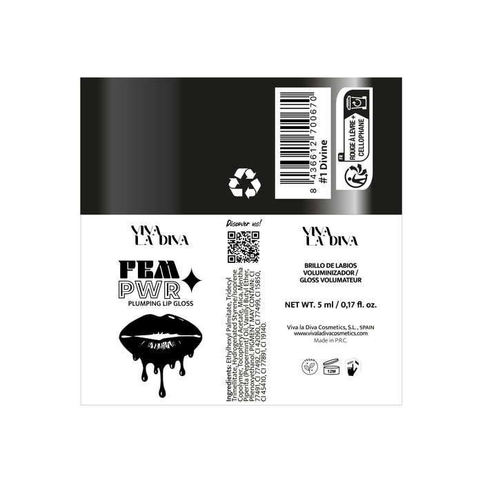Brilho labial preenchedor Viva la Diva Fem-power - Viva la Diva : Divine - 1