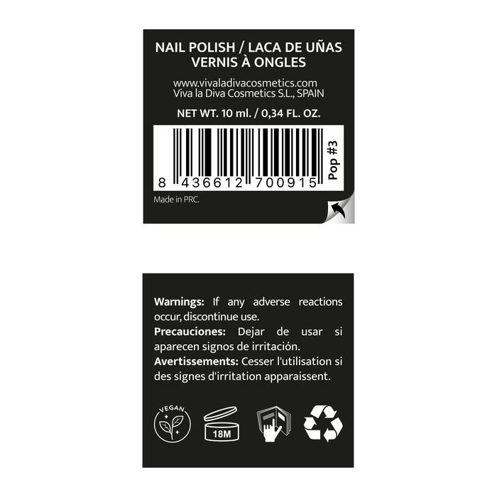 Viva la Diva Hot Trends esmalte pop - Viva la Diva : Burdeos - 1