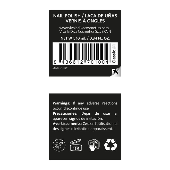 Viva la Diva Hot Trends Esmalte clássico para manicure francesa - Viva la Diva : Blanco - 1