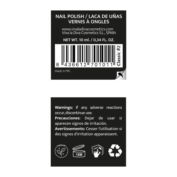 Viva la Diva Hot Trends Esmalte clássico para manicure francesa - Viva la Diva : Milky White - 1