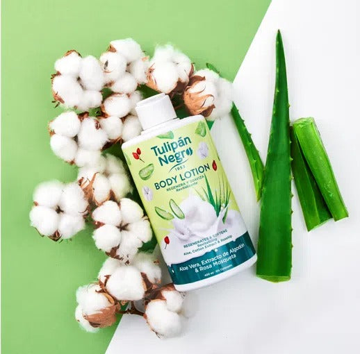 Loção Corporal com Aloe Vera, Algodão e Rosa Mosqueta 400ml - Tulipan Negro - 2