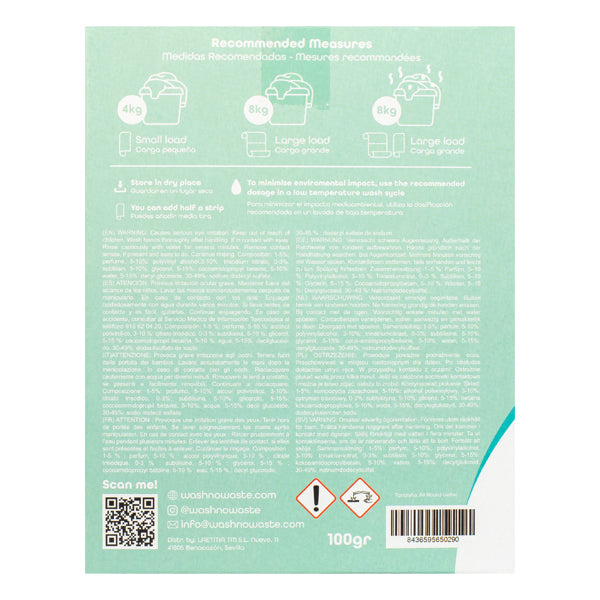 Tiras de detergente biodegradáveis - sem fragrância - Wash No Waste - 4