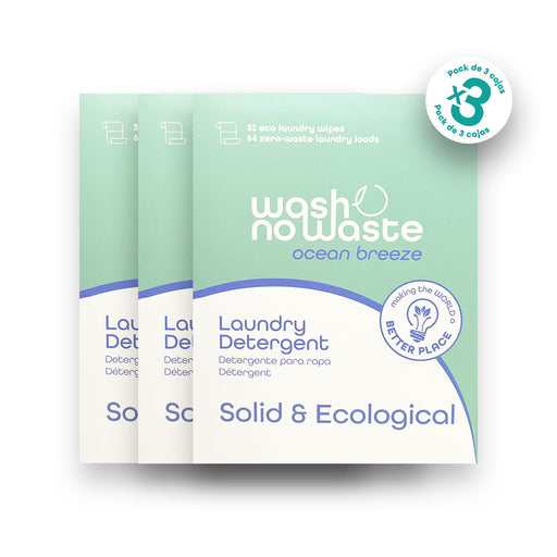 Detergente em tiras biodegradável - Brisa Oceânica - Pacote com 3 - Wash No Waste - 1