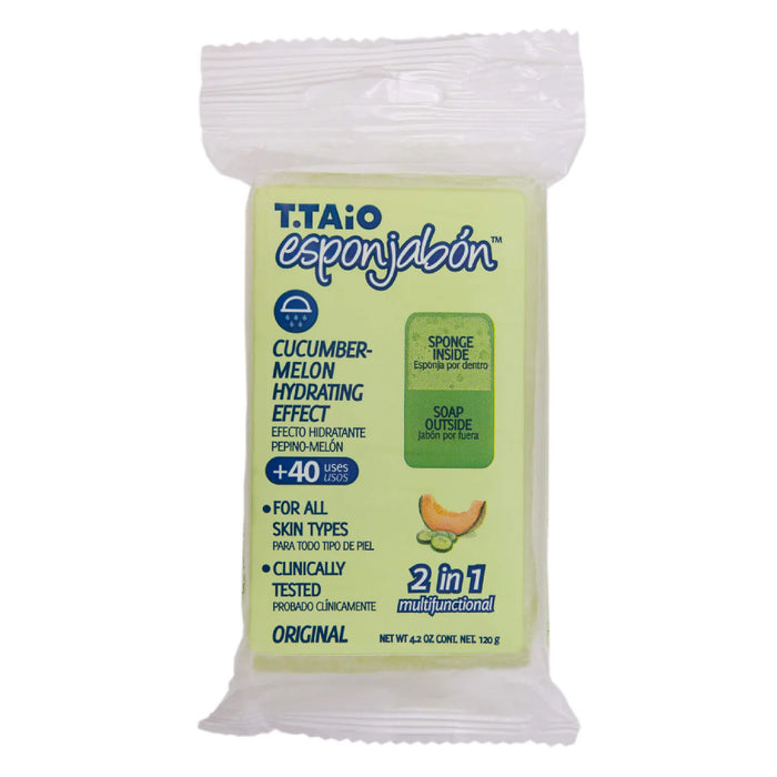 EsponJabón - Esponja + Sabão 2 em 1 - 120 gramas - T.taio : Pepino - 1