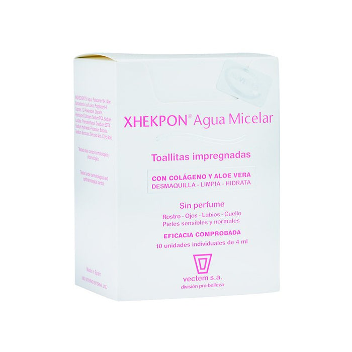 Lenços removedores de maquiagem com água micelar - Xhekpon - 1