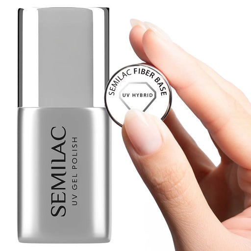 Base com Esmalte Fibra Semipermanente 7ml - Uv Hybrid - Semilac - 1