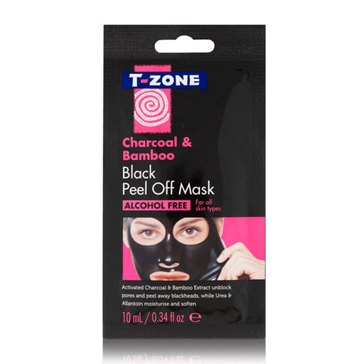Máscara Facial Esfoliante Preta 10 ml - Carvão &amp; Bambu - T-zone - 1