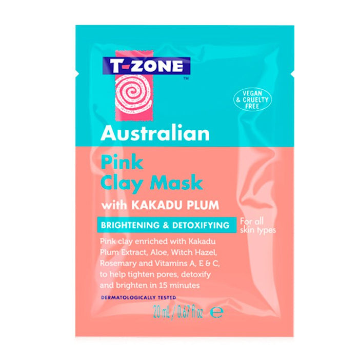 Máscara facial de argila rosa australiana 20 ml - T-zone - 1