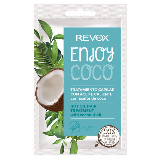 Desfrute de tratamento capilar Coco com óleo de coco quente: 20 ml - Revox - 1