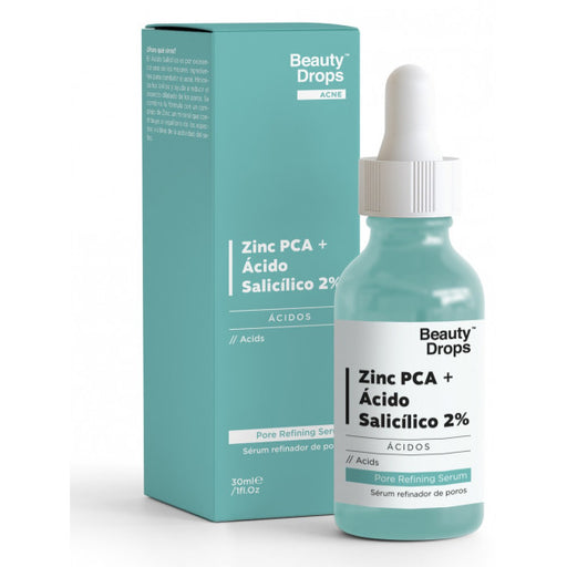 Serum Refinador de Poros Zinc Pca + ácido Salicílico 2%: 30 ml - Beauty Drops - 1