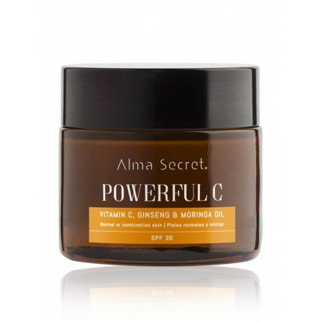 Powerful C Anti-Aging Illuminating Cream - Vitamina C, Ginseng &amp; Moringa - FPS 30 - 50 ml - Alma Secret - 1