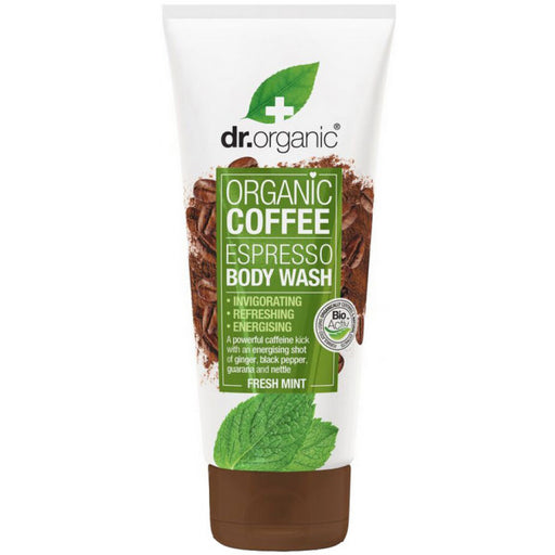 Gel de banho com cafeína e menta: 200 ml - Dr Organic - 1
