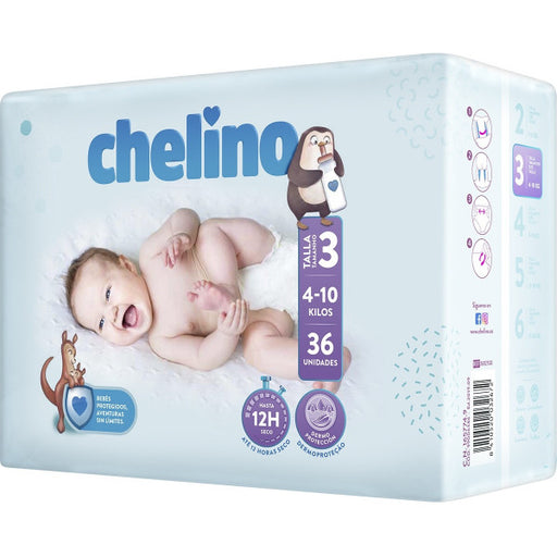 Fralda de bebê em posição deitada Tamanho 3 - Chelino - 1