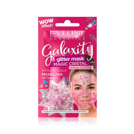 Máscara Facial Antiestresse - Máscara Pink Glitter - Eveline - 1