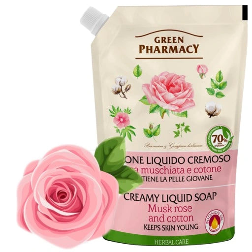 Sabonete Líquido Doypack Pink & Cotton - Green Pharmacy - 1