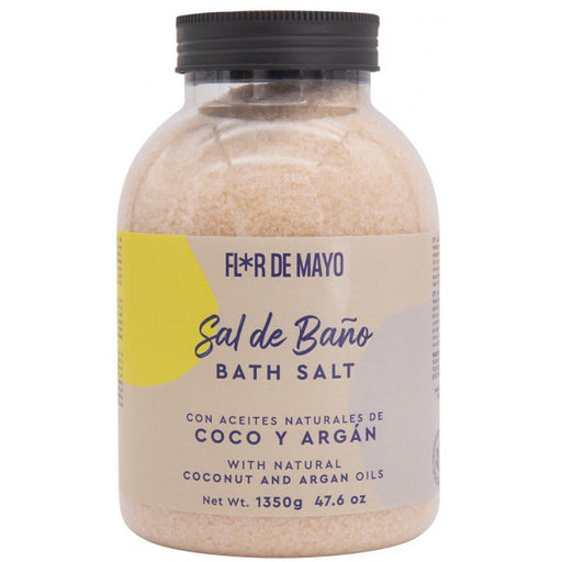Sal de banho de argan e coco - Flor de Mayo: 1350 gr - 1