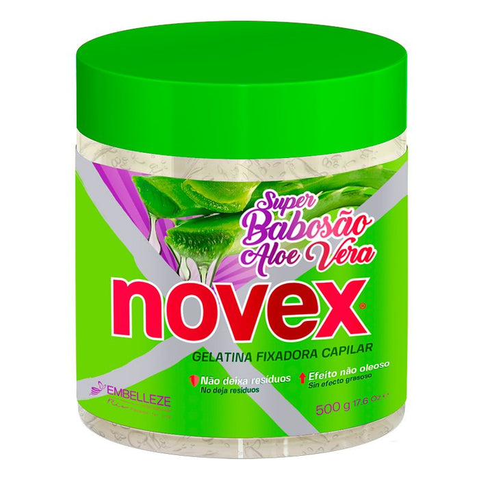 Gelatina Fixadora Super Aloe Vera - Regenera e Hidrata - Novex - 1