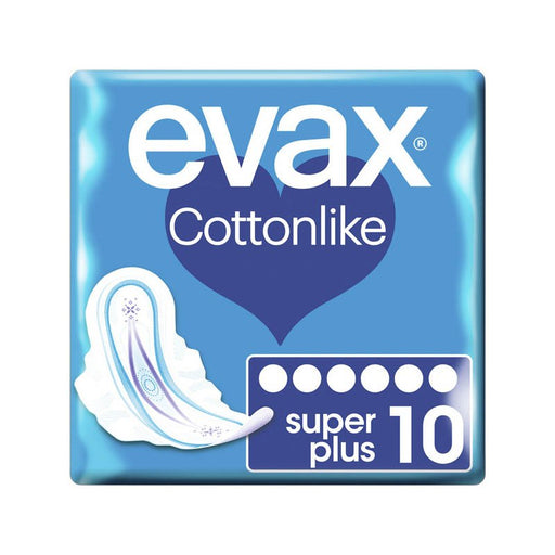 Compresas Superplus Alas Cottonlike 10 Uds - Evax - 1