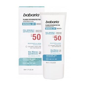 Fluido fotoprotetor para pele sensível Spf50 50ml - Babaria - 1