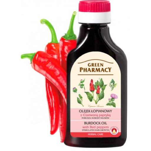 Bardana e óleo de crescimento de pimenta vermelha - Green Pharmacy - 1